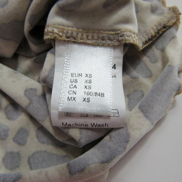 Shein Leopard Print Tie Front Cute Crop Top XS - Picture 4 of 6